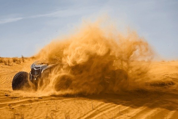 Our 4x4 dune bashing across the Al Khatim dunes in Abu Dhabi